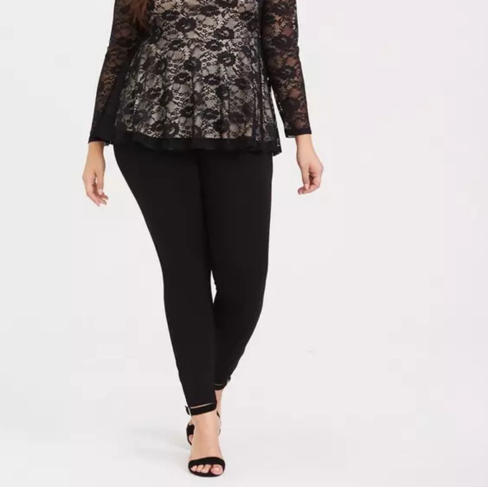 Torrid Studio Ponte Slim Fix Pixie Pant - Black